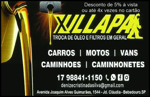 Xullapa Troca de Oleo